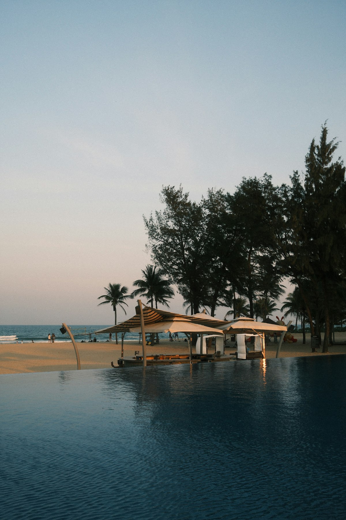 Infinity pool at sunset